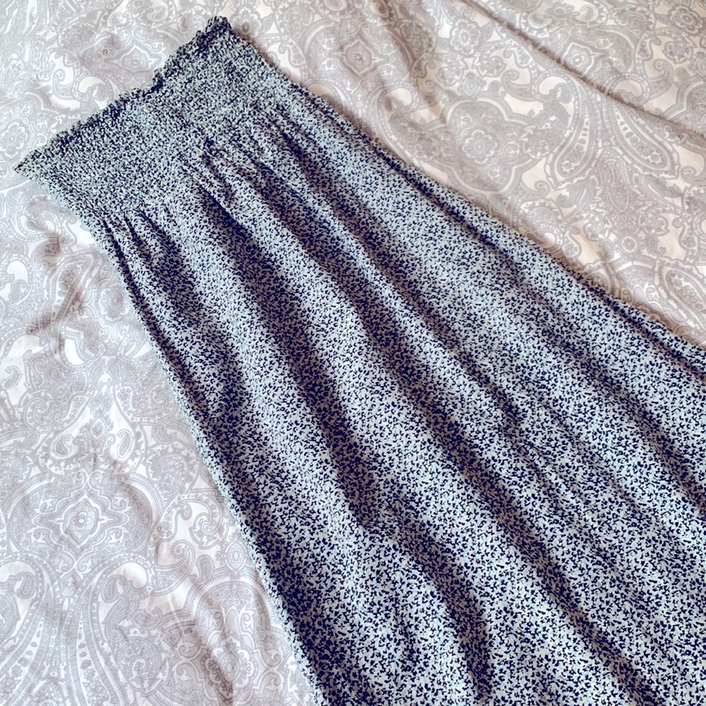 Dallin Chase smocked tube top maxi dress